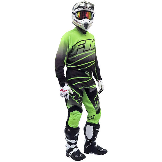 Knitted Moto Cross Enduro Racing X24 FM Power Black Green