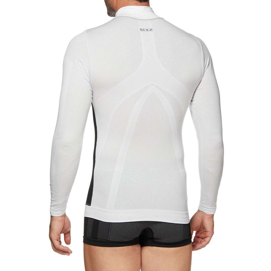 Knitted Underwear Technical Sixs turtleneck windproof Long Sleeve White