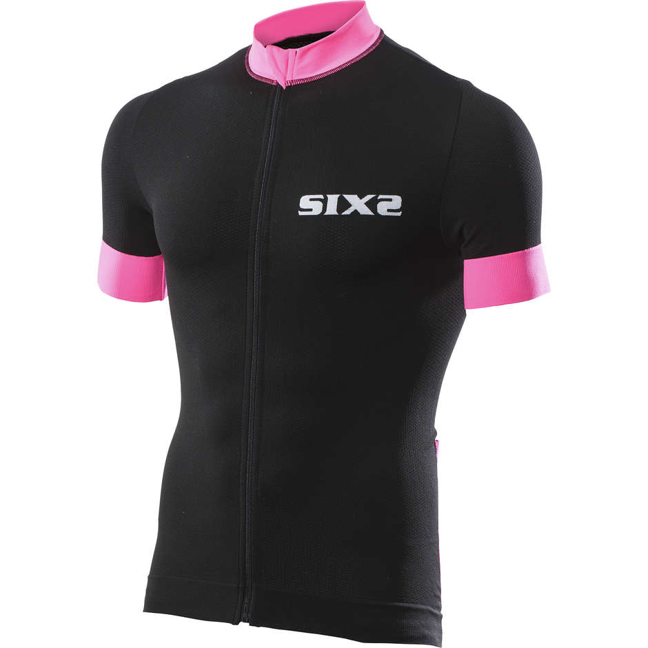 Knitting Technique Sleeve Activewear Sixs BIKE3 STRIPES Black Pink