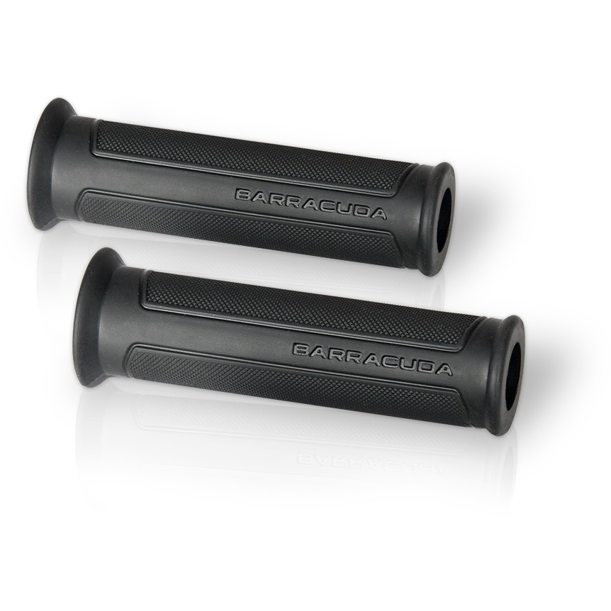 Knobs Motorcycle Universal Basic Barracuda in Black Rubber