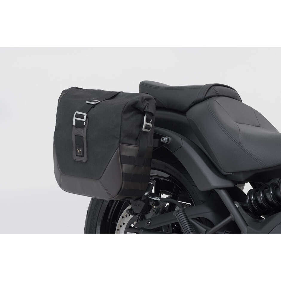 Komplettset Sw-Motech BC.HTA.08.855.20101 mit Legend Gear LC2 Black Edition Taschen + SLC Gepäckträger für KAWASAKI EN650 Vulcan S (15-24)