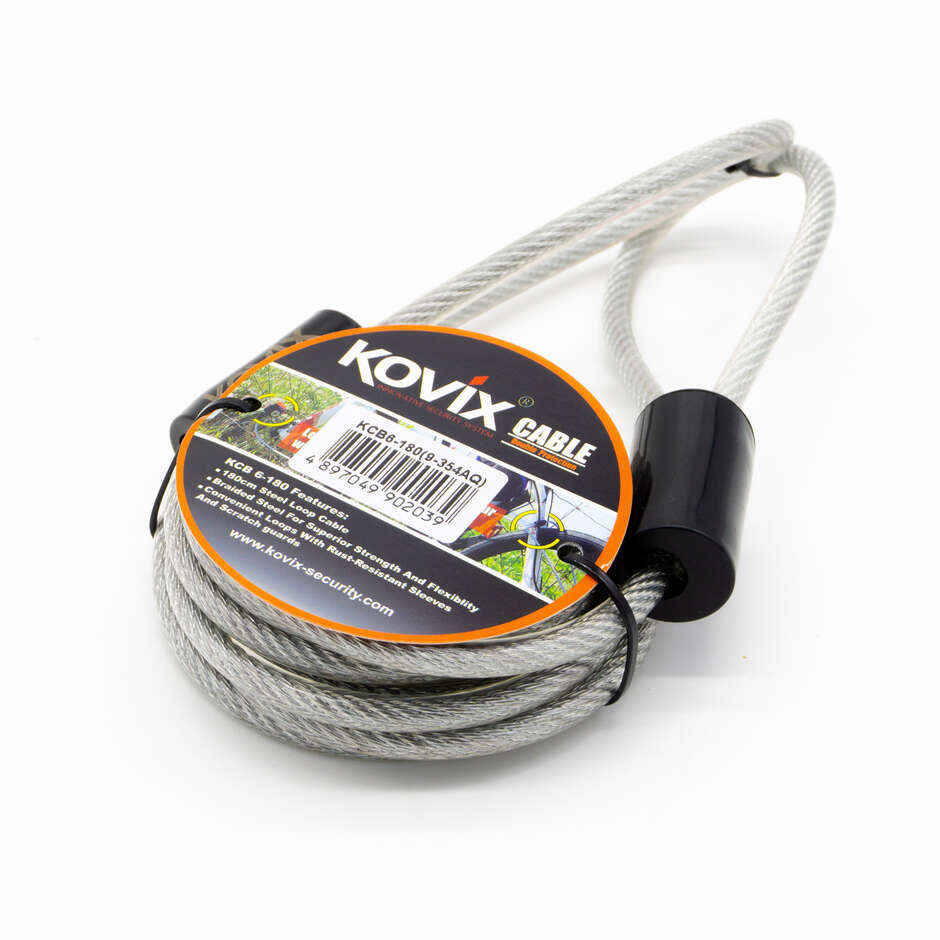 Kovix KCB6-180 Helmet Safety Cable 6mm x 180cm
