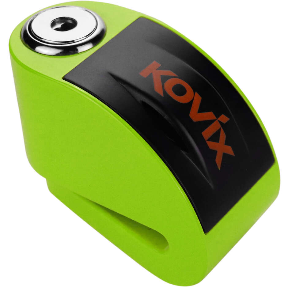 Kovix KT6/CB-FG Sound-Disc-Schloss 120 dB 6 mm Stift – fluogrüne Korrosionsschutzabdeckung