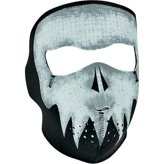 Kragen Zanheadgear Motorrad Maske Vollgesichtsmaske Fluoreszierende Zähne