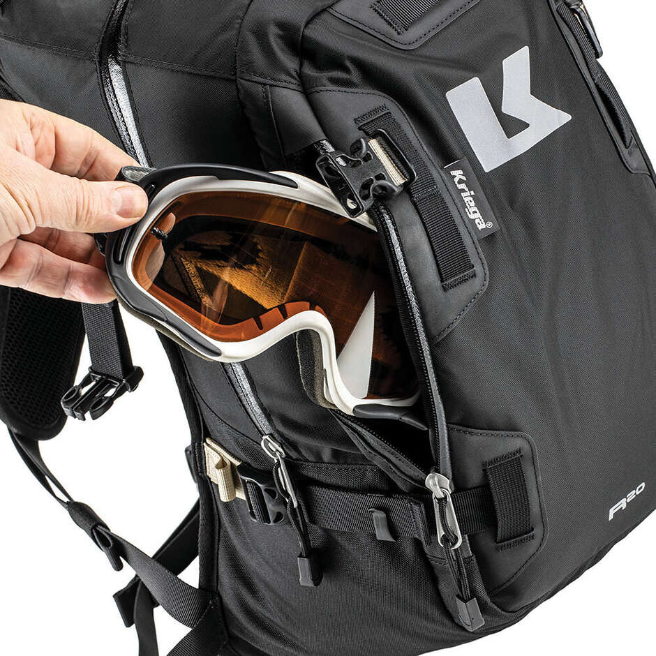 Kriega R20 Rucksack Technischer Motorradrucksack Schwarz