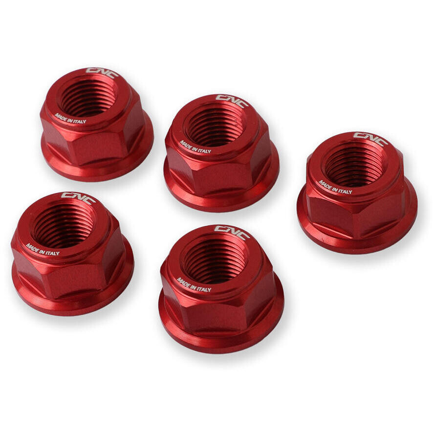 Kronenmuttern DA386 M10x1.0 CNC Racing Rot
