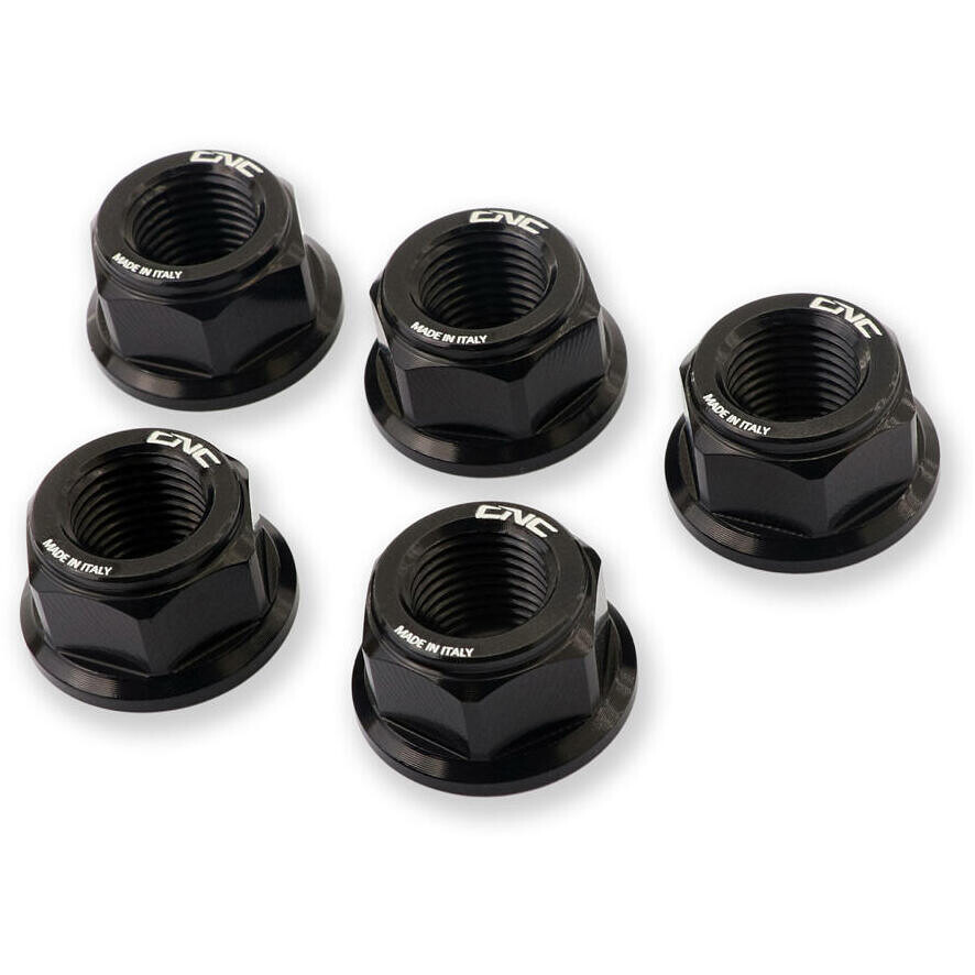 Kronenmuttern DA386 M10x1.0 CNC Racing Schwarz