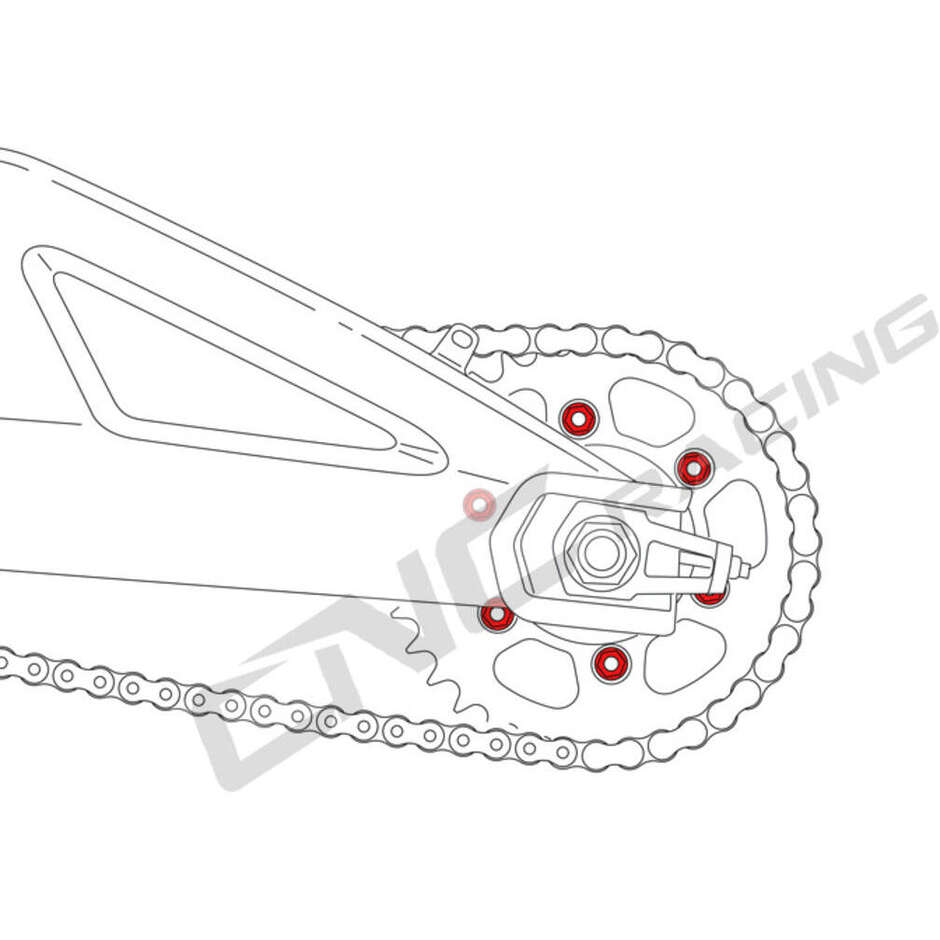 Kronenmuttern DA387 M10x1.25 CNC Racing Gold