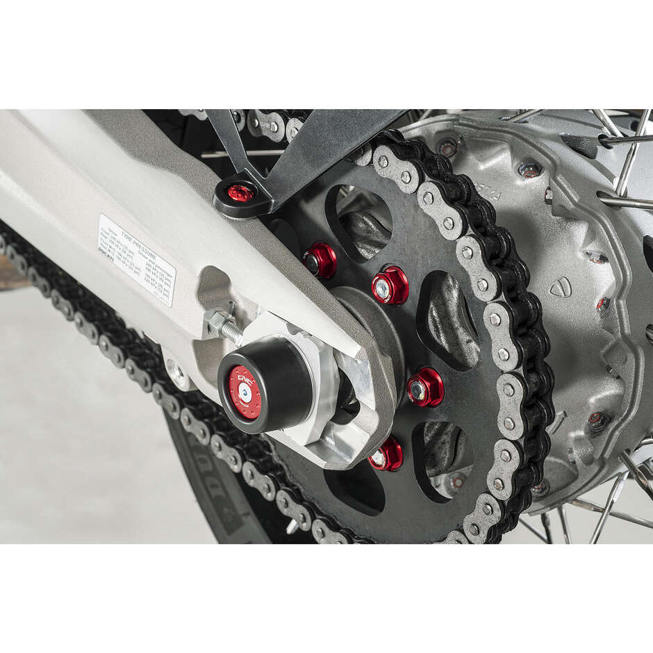 Kronenmuttern M10x1.0 DA384 CNC Racing Rot