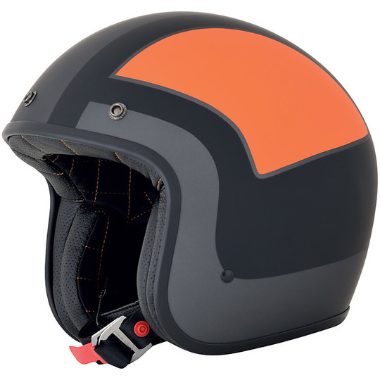 Kundenspezifische Motorrad-Sturzhelm Jet AFX FX-76 Schwarz Tricolor orange Matt
