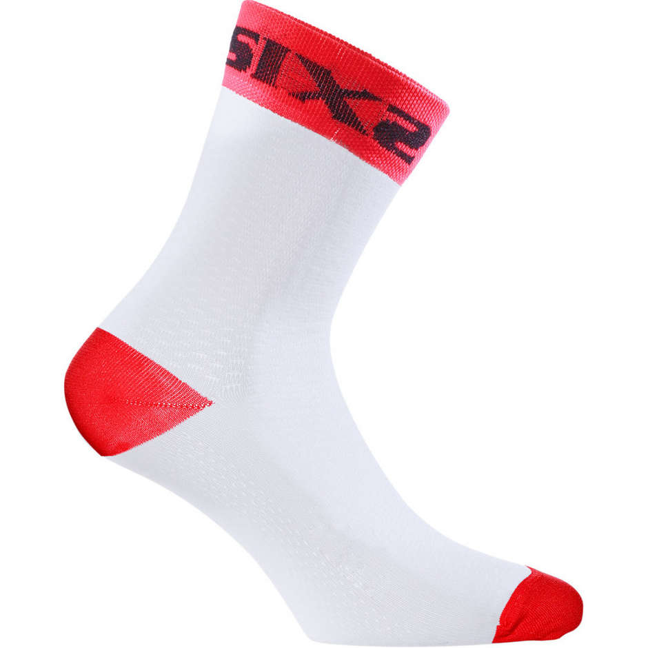 Kurze Socken Sixs Sportiva Weiß Rot