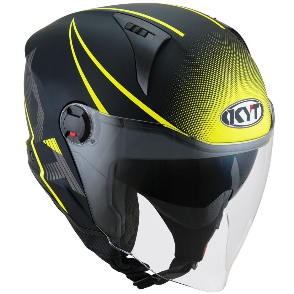 KYT D-CITY COLORFUL Gelber Motorrad-Jethelm