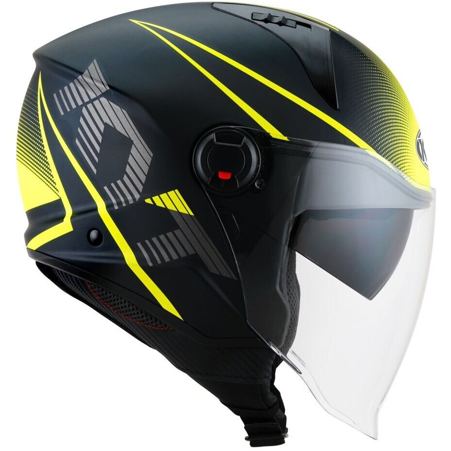 KYT D-CITY COLORFUL Gelber Motorrad-Jethelm