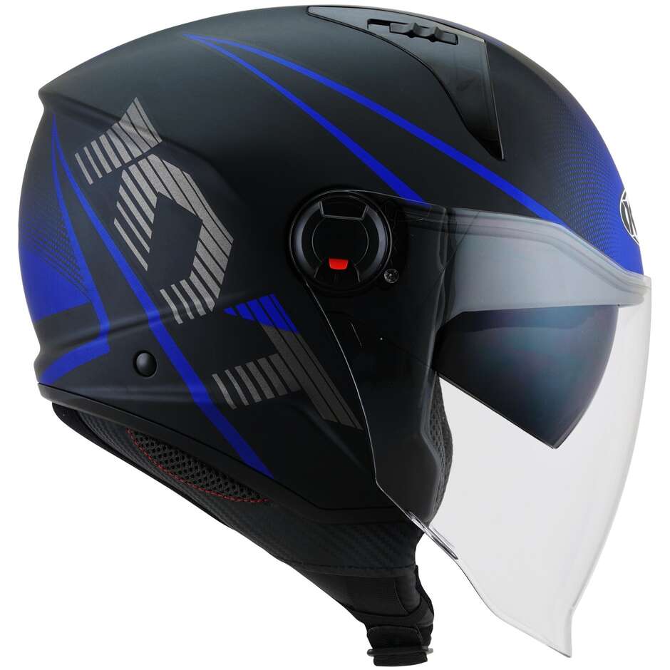 KYT D-CITY COLORFUL Jet Motorcycle Helmet Matt Blue