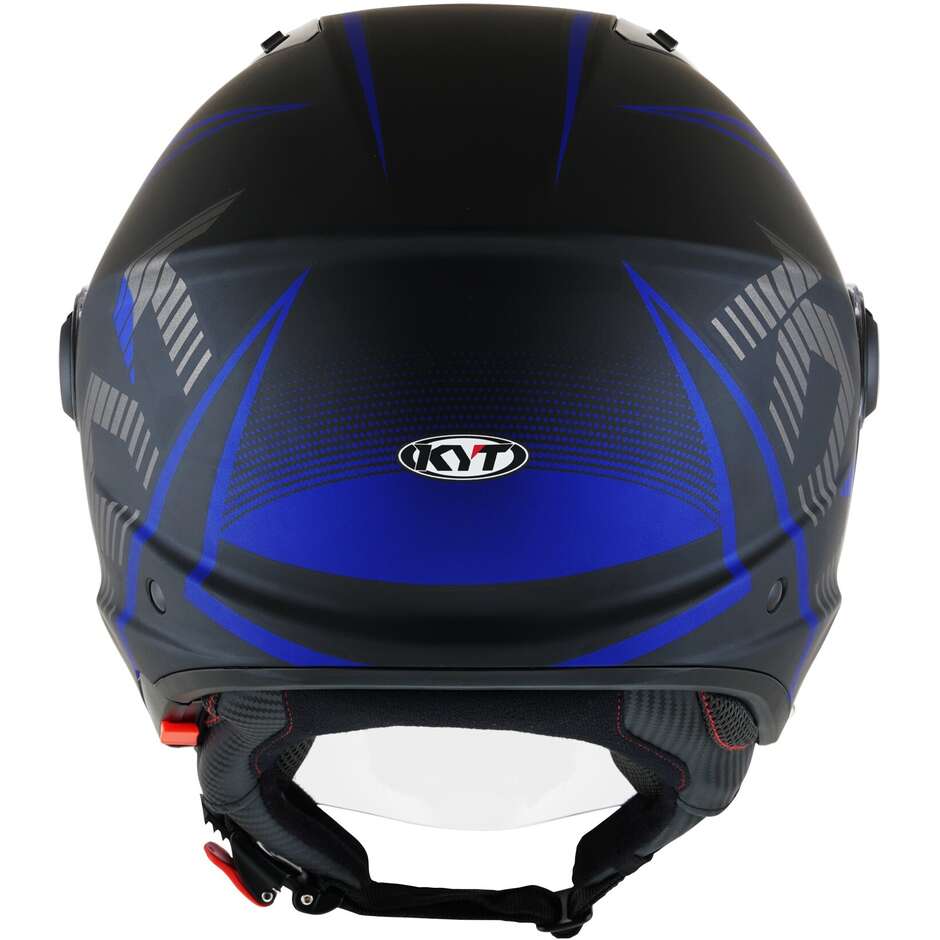 KYT D-CITY COLORFUL Jet Motorcycle Helmet Matt Blue