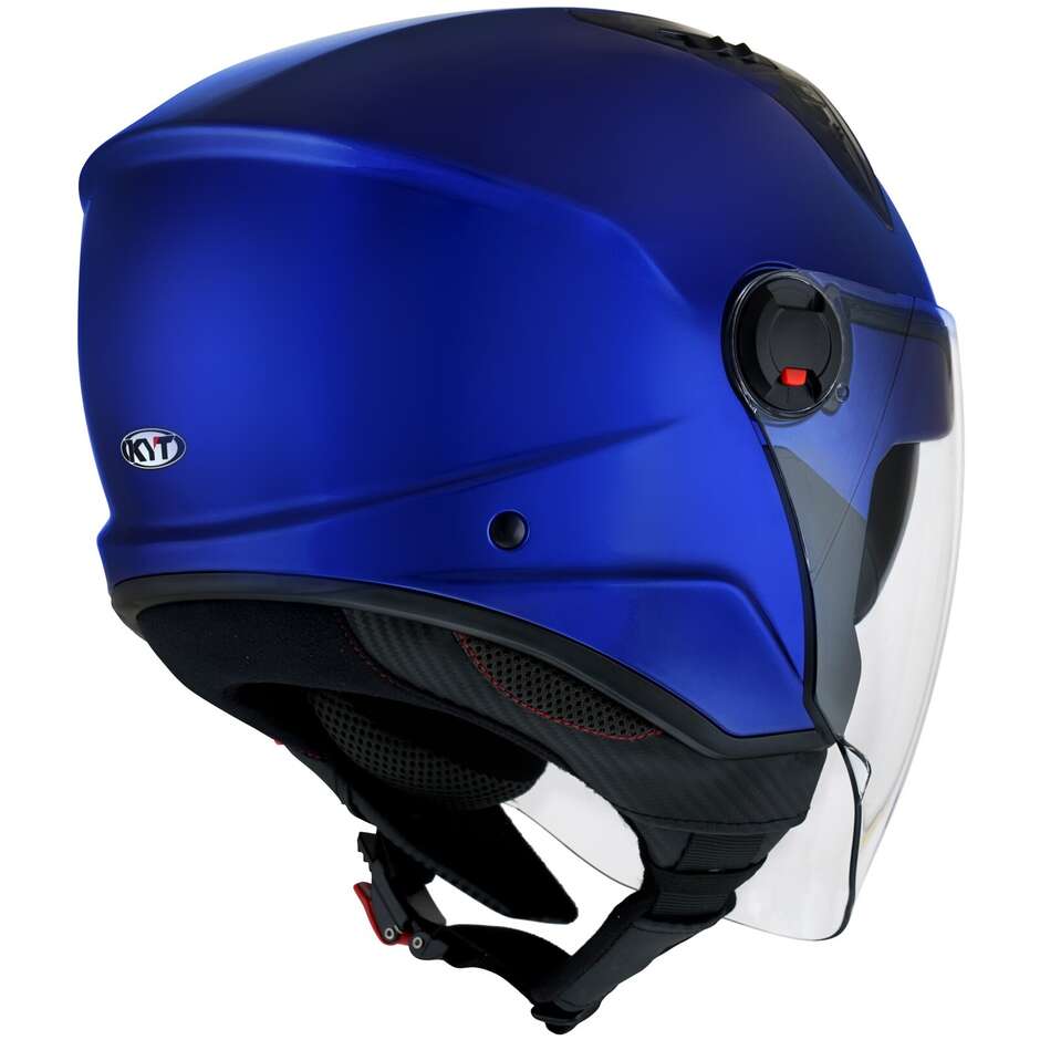 KYT D-CITY PLAIN Jet-Motorradhelm, blaues Metall