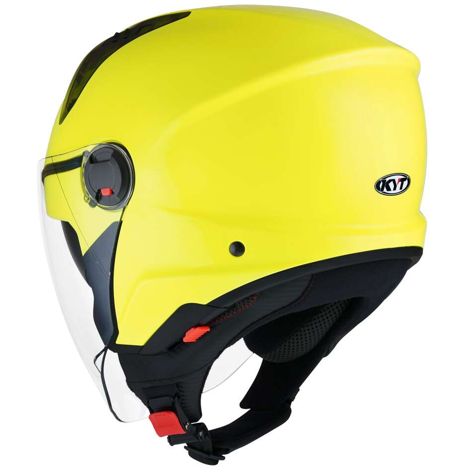 KYT D-CITY PLAIN Jet Motorradhelm Fluo Gelb