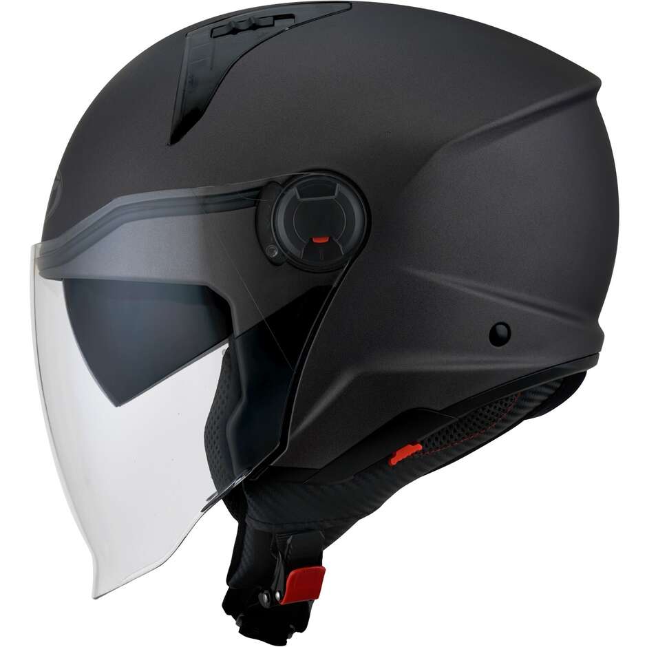 KYT D-CITY PLAIN Matt Gun Metal Jet Motorradhelm