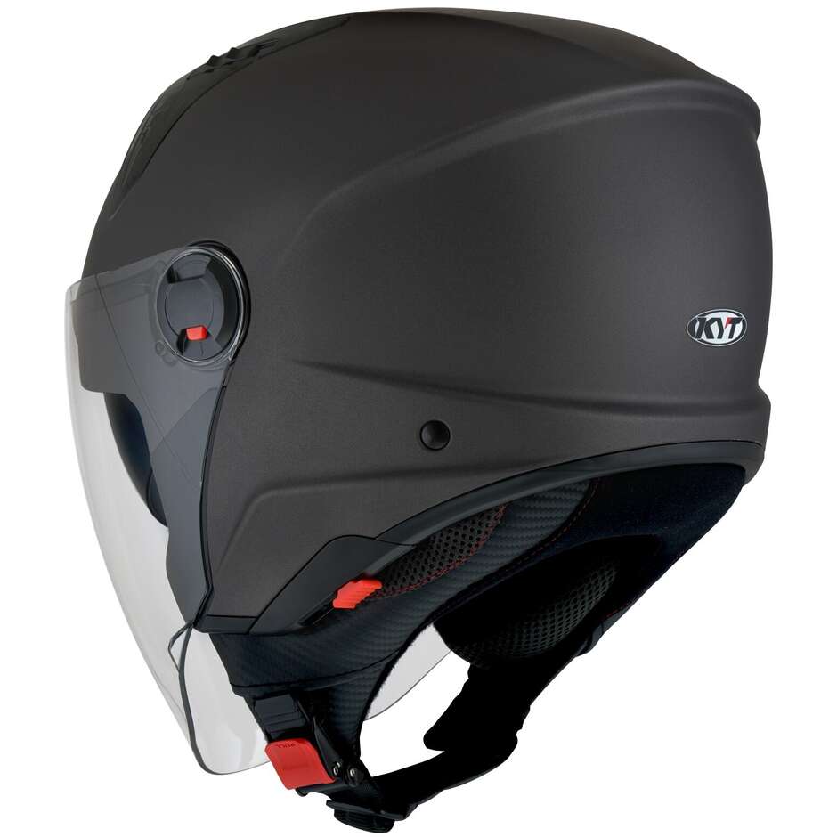 KYT D-CITY PLAIN Matt Gun Metal Jet Motorradhelm