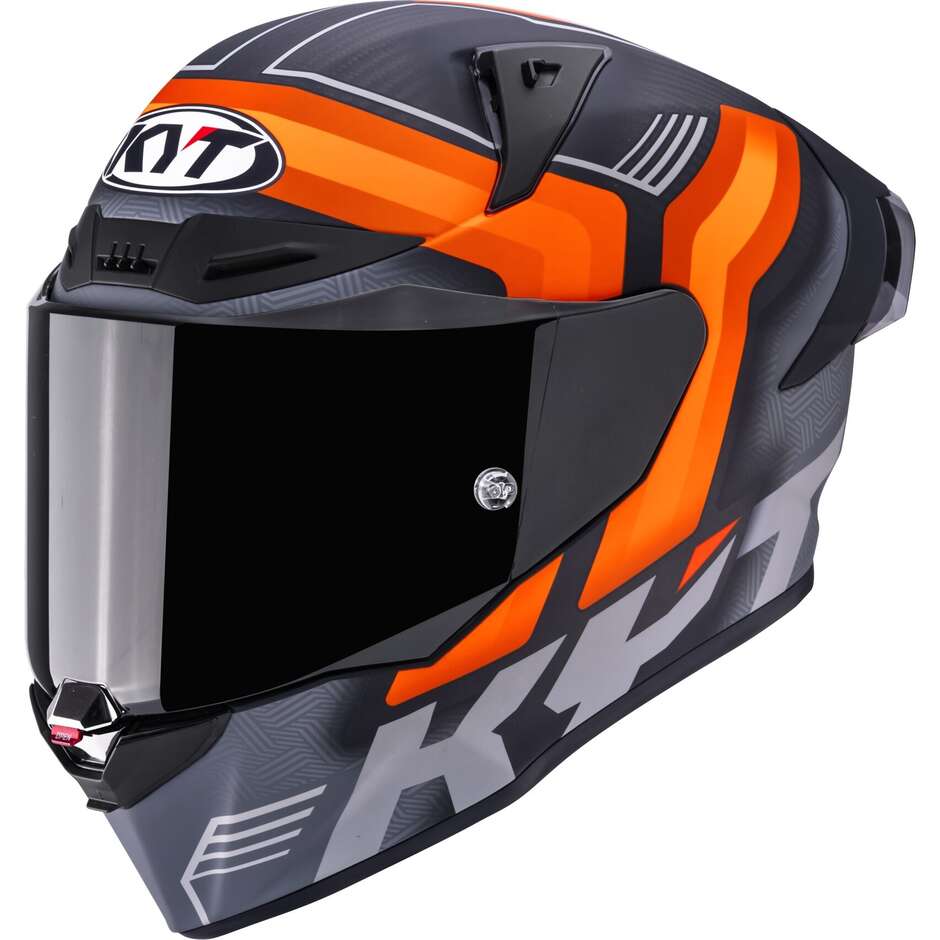 Kyt R1R CARBON ACCELERATOR Full Face Racing Motorcycle Helmet, Matte Orange