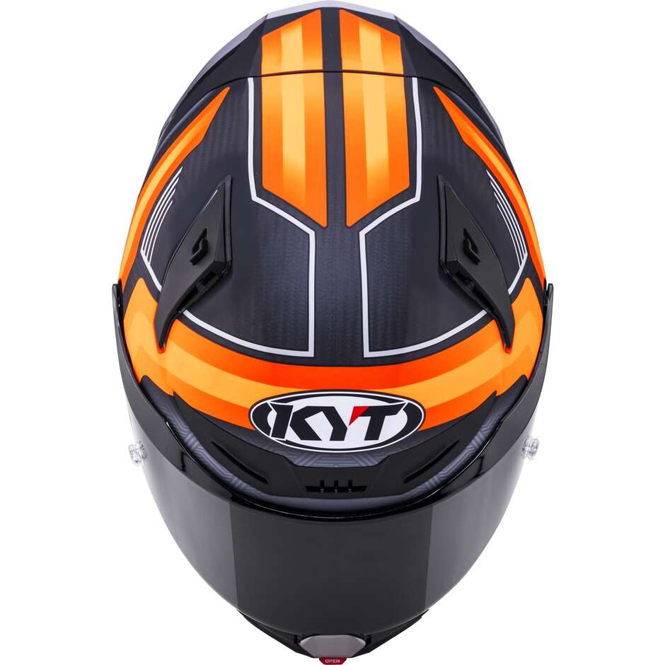 Kyt R1R CARBON ACCELERATOR Full Face Racing Motorcycle Helmet, Matte Orange