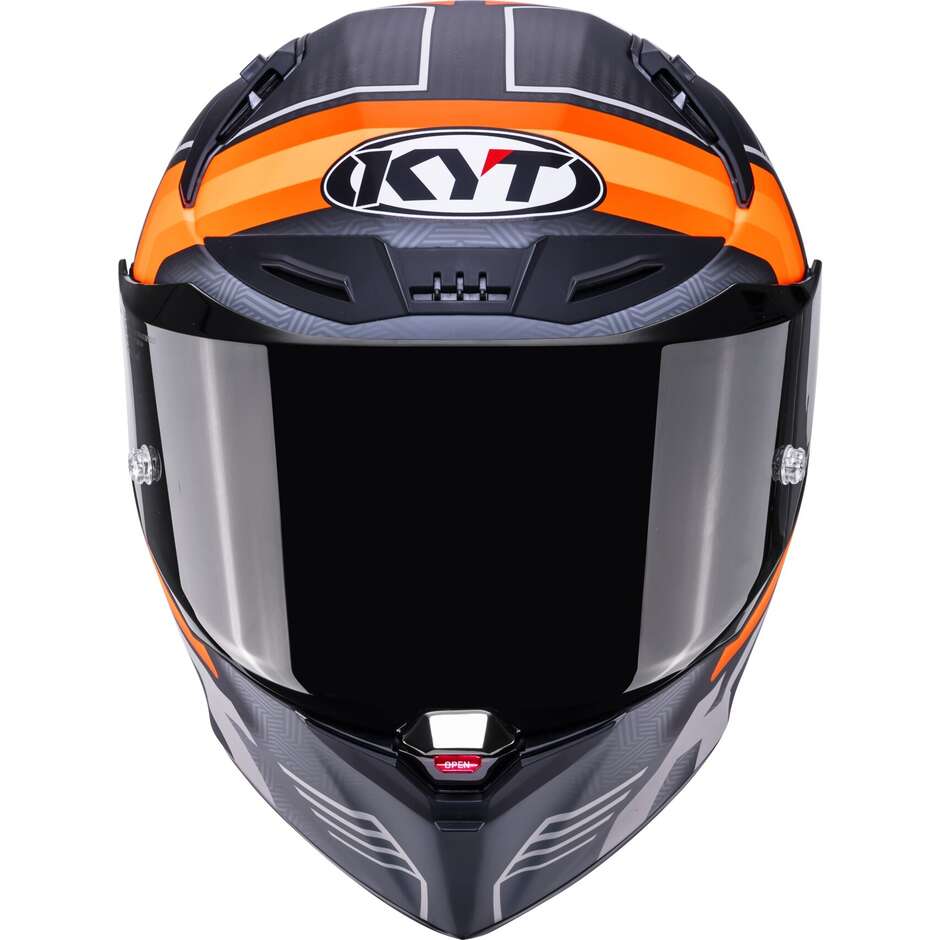Kyt R1R CARBON ACCELERATOR Full Face Racing Motorcycle Helmet, Matte Orange