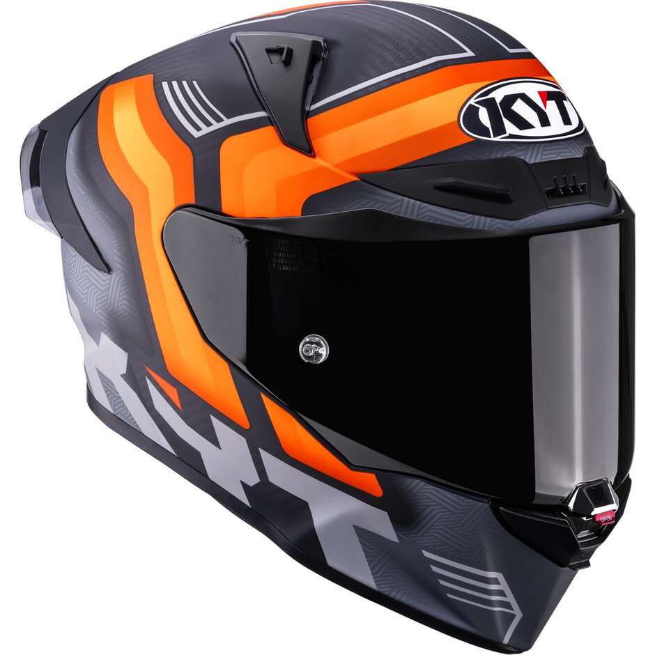 Kyt R1R CARBON ACCELERATOR Full Face Racing Motorcycle Helmet, Matte Orange