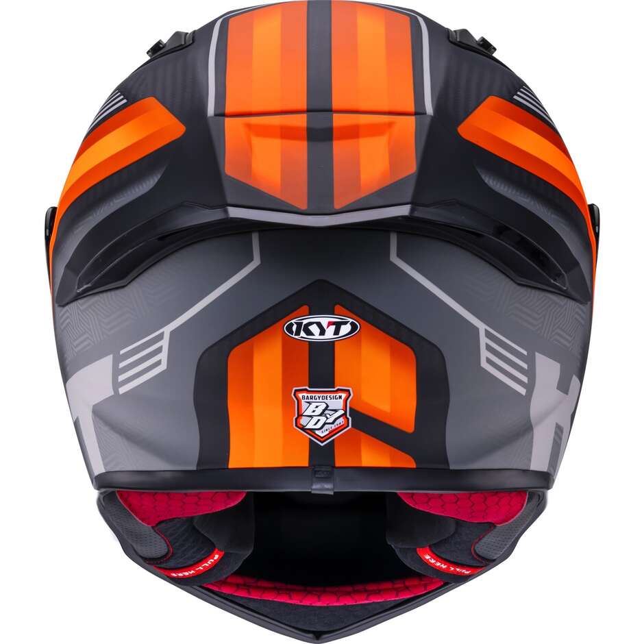 Kyt R1R CARBON ACCELERATOR Full Face Racing Motorcycle Helmet, Matte Orange
