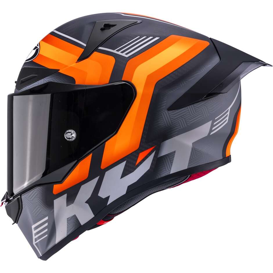Kyt R1R CARBON ACCELERATOR Full Face Racing Motorcycle Helmet, Matte Orange