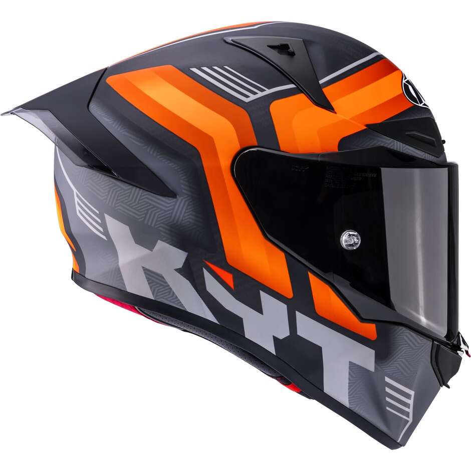 Kyt R1R CARBON ACCELERATOR Full Face Racing Motorcycle Helmet, Matte Orange