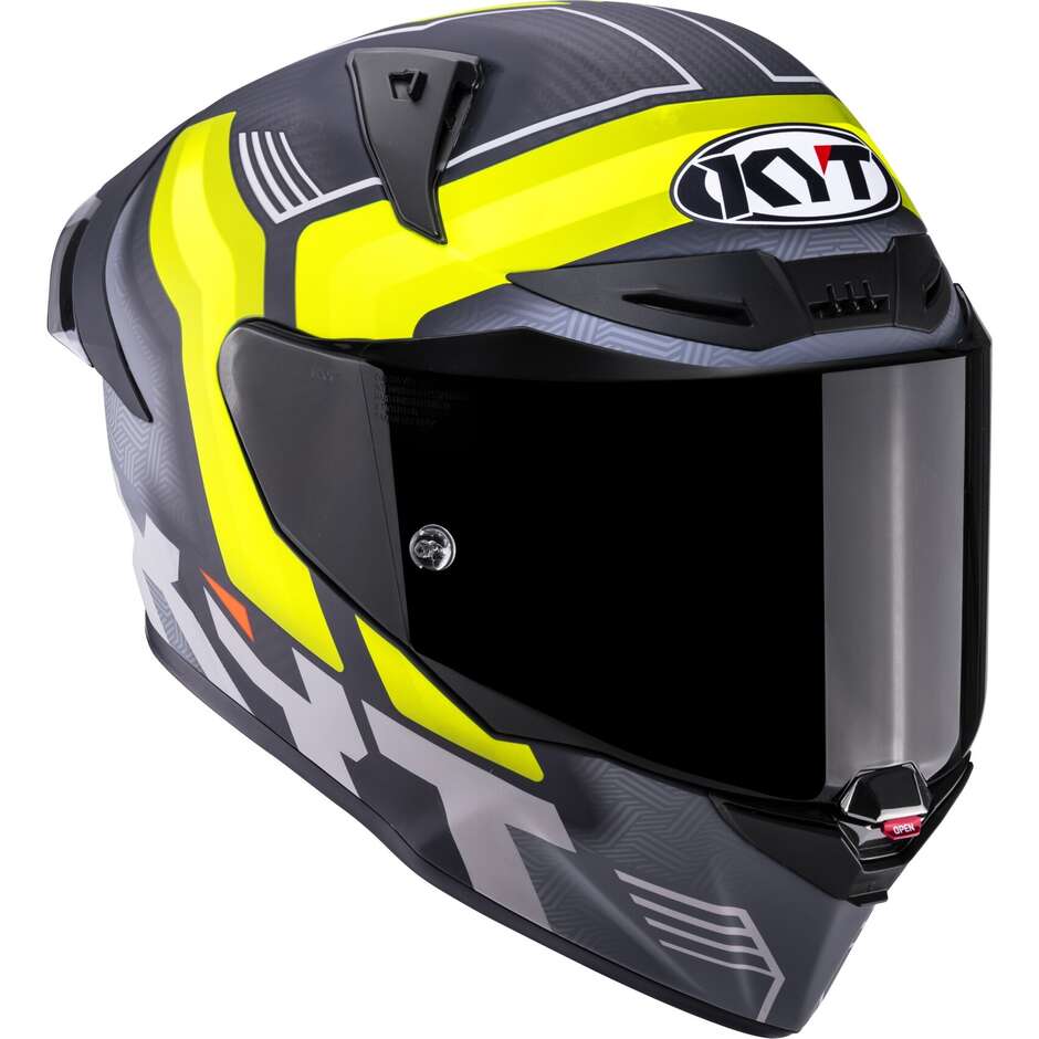Kyt R1R CARBON ACCELERATOR Full Face Racing Motorcycle Helmet Yellow