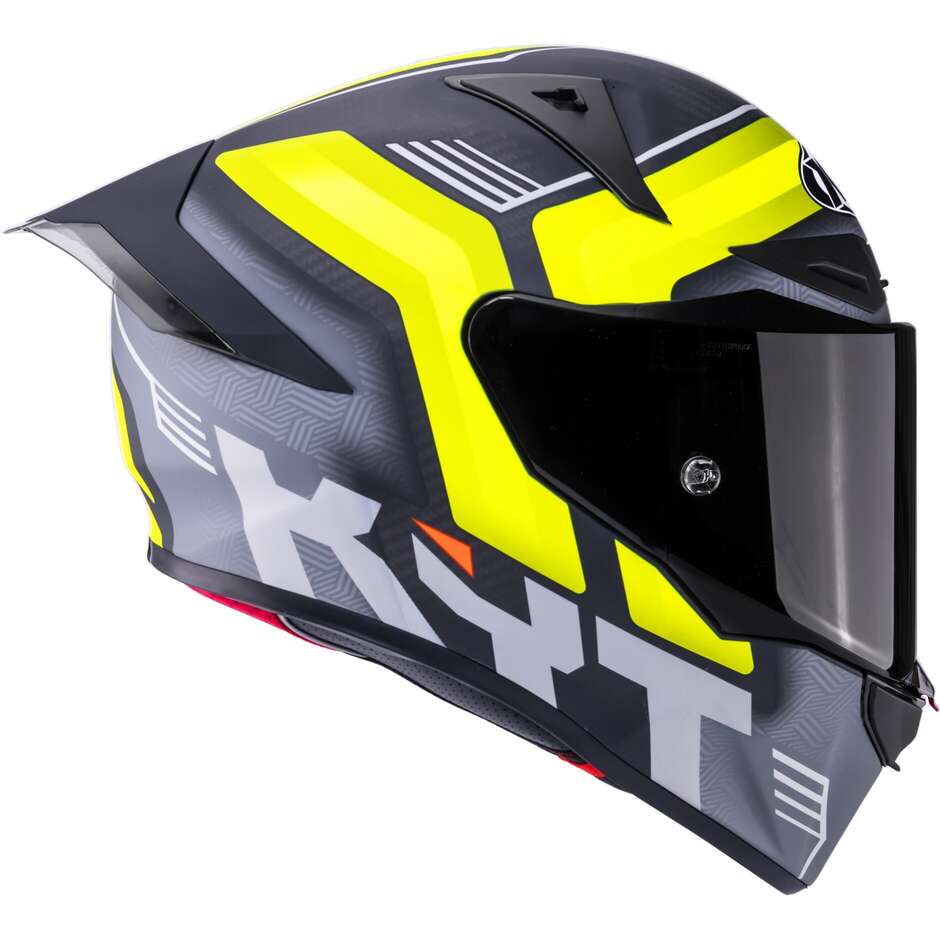 Kyt R1R CARBON ACCELERATOR Full Face Racing Motorcycle Helmet Yellow