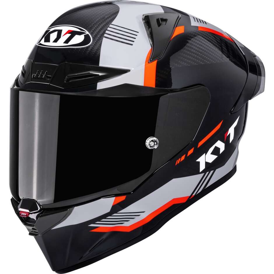Kyt R1R CARBON ZONE Orange Full Face Racing Motorcycle Helmet