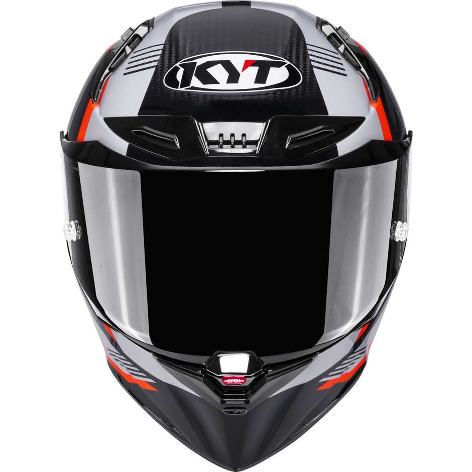 Kyt R1R CARBON ZONE Orange Full Face Racing Motorcycle Helmet