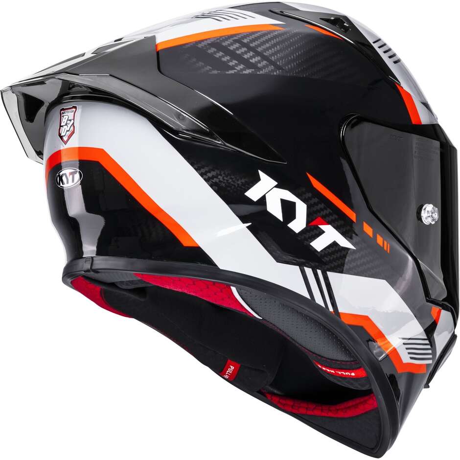 Kyt R1R CARBON ZONE Orange Full Face Racing Motorcycle Helmet
