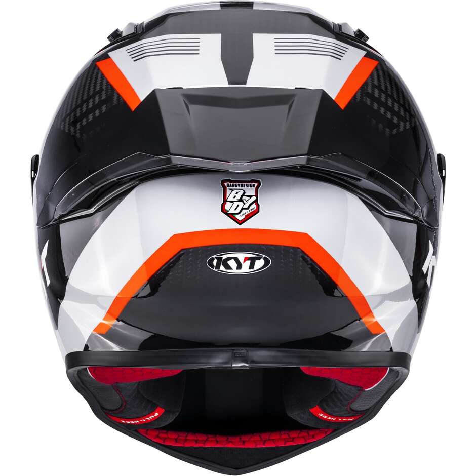 Kyt R1R CARBON ZONE Orange Full Face Racing Motorcycle Helmet