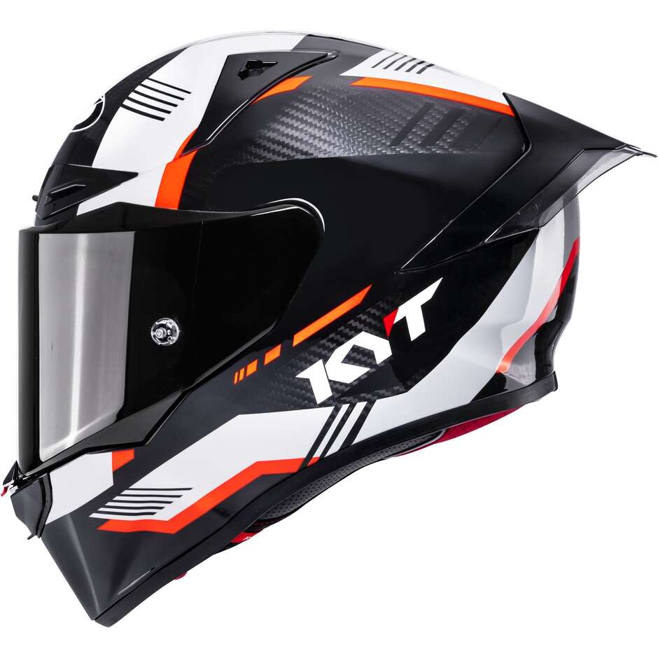 Kyt R1R CARBON ZONE Orange Full Face Racing Motorcycle Helmet