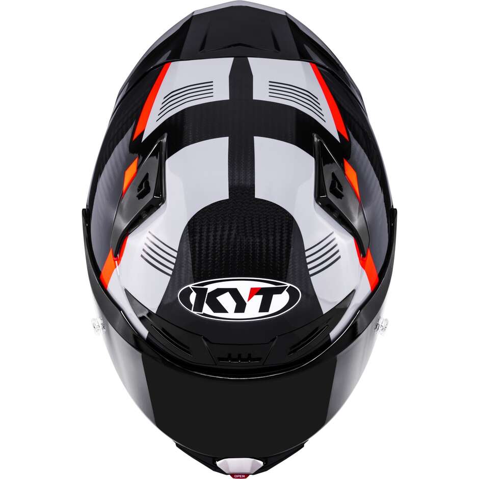 Kyt R1R CARBON ZONE Roter Integralhelm für Rennmotorräder