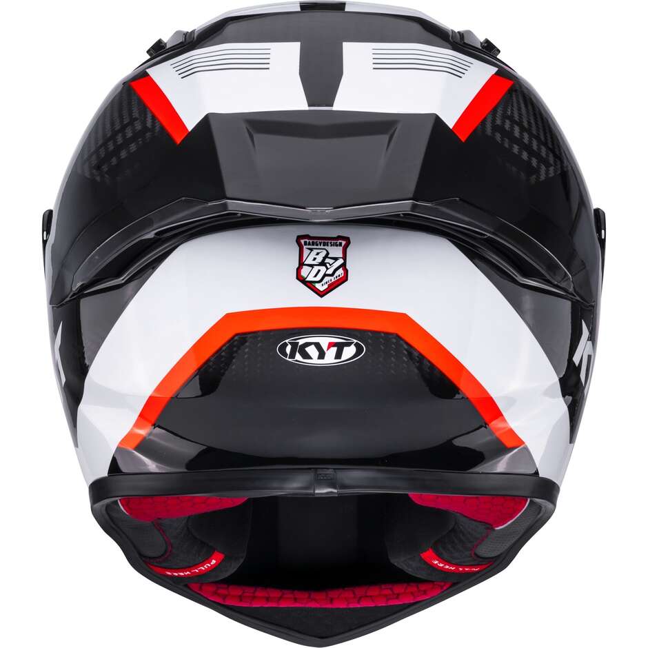 Kyt R1R CARBON ZONE Roter Integralhelm für Rennmotorräder