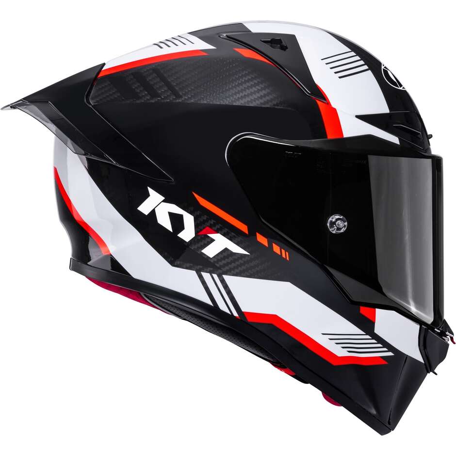 Kyt R1R CARBON ZONE Roter Integralhelm für Rennmotorräder