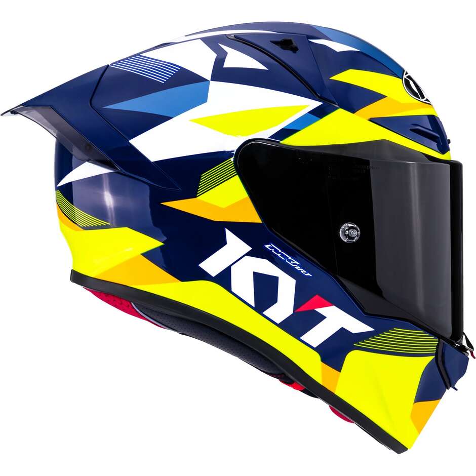 Kyt R1R Diamond Integralhelm Racing Motorrad Blau Gelb