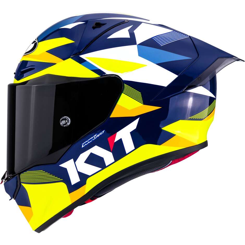 Kyt R1R Diamond Integralhelm Racing Motorrad Blau Gelb