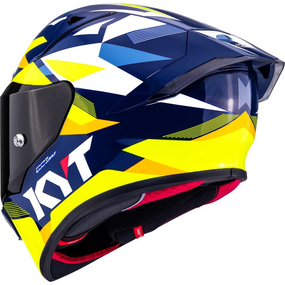Kyt R1R Diamond Integralhelm Racing Motorrad Blau Gelb