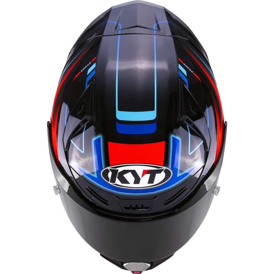 Kyt R1R HYPERSPACE Schwarzer Integralhelm für Rennmotorräder
