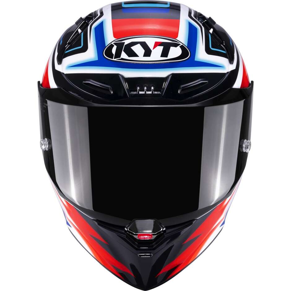 Kyt R1R HYPERSPACE Weißer Integralhelm für Rennmotorräder