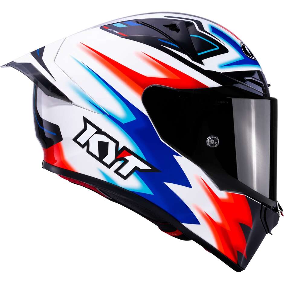 Kyt R1R HYPERSPACE White Full Face Racing Motorcycle Helmet
