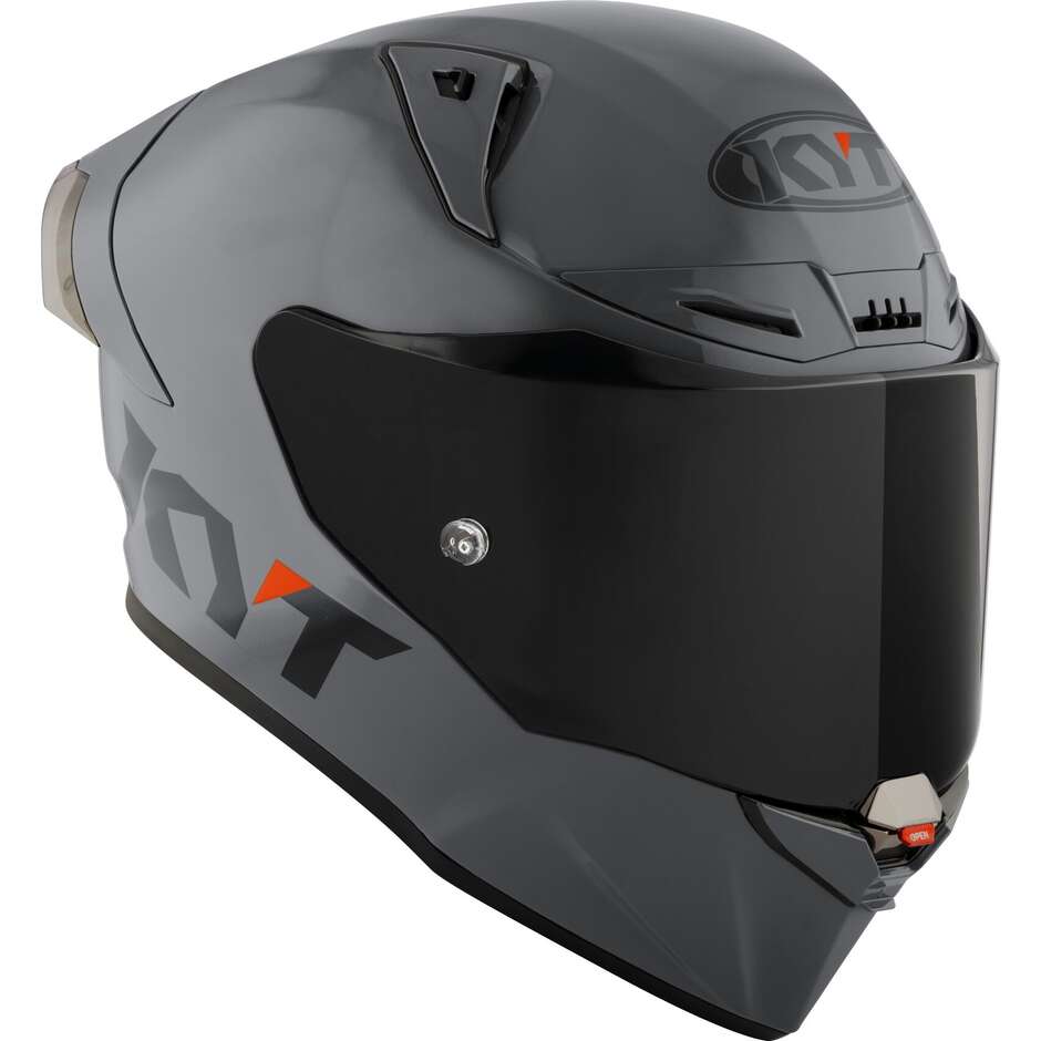 Kyt R1R PLAIN GRL Full Face Racing Motorcycle Helmet Grey