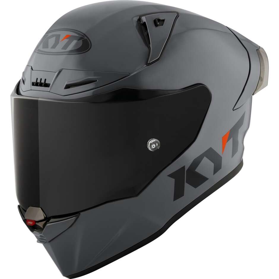 Kyt R1R PLAIN GRL Integralhelm für Rennmotorräder, Grau