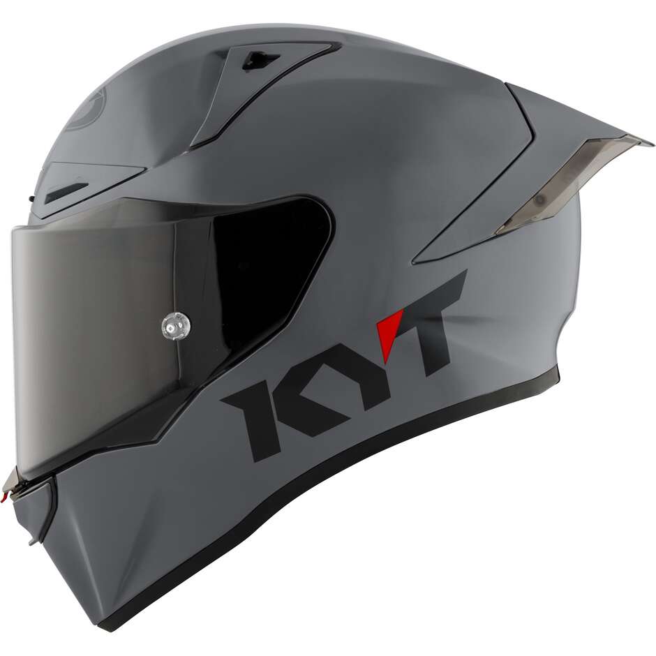 Kyt R1R PLAIN GRL Integralhelm für Rennmotorräder, Grau