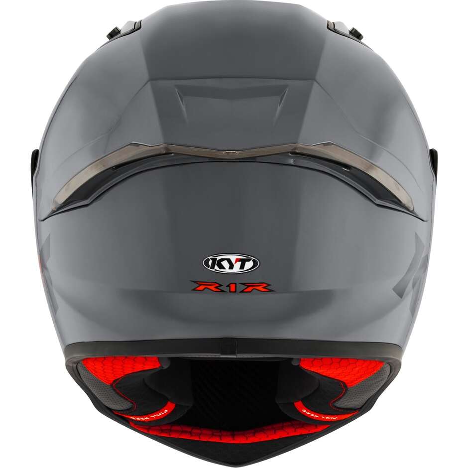 Kyt R1R PLAIN GRL Integralhelm für Rennmotorräder, Grau